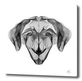 Minimal Abstract Lines Dog Print