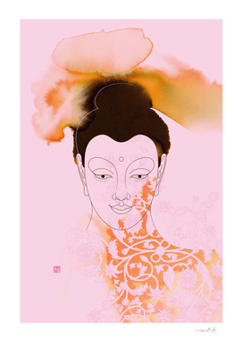 Pink Gautama Buddha