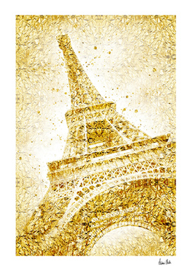 Golden wrapped EIFFEL TOWER