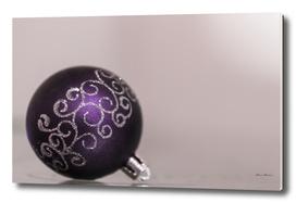 New year Christmas ball shiny purple