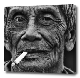 Old man with cigarette