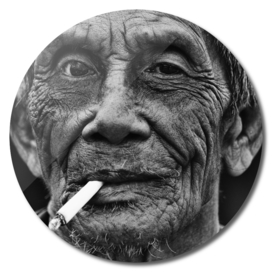 Old man with cigarette