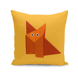 Geometric cute origami fox