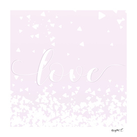 Delicate Love Rose Pink Glitter Design