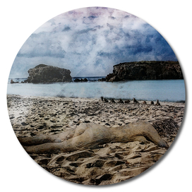 Flat Out Surreal Beach Nude Deekflo Sand Sculpture