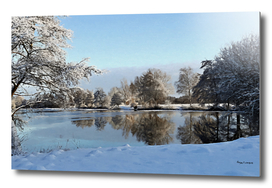 Winter Lake Scene
