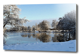 Winter Lake Scene