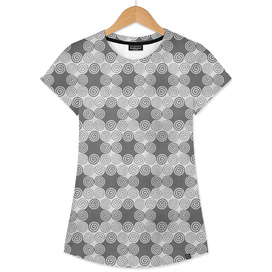 GRAPHIC PATTERN Curly squares | silver