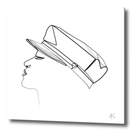 Woman Wearing Nautical Cap