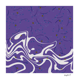 Violet Marbled Waves Swirled Effect Design
