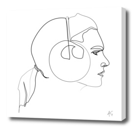 Woman Wearing Ear Muffs