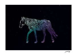 Dark night horse riding by #Bizzartino