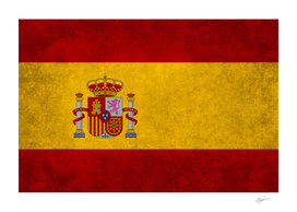 Flag of Spain retro style