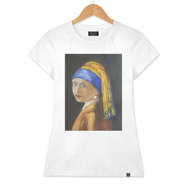 Pastel Girl with Pearl Earring after Vermeer
