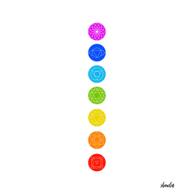 Chakra icons with respective colors