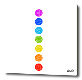 Chakra icons with respective colors