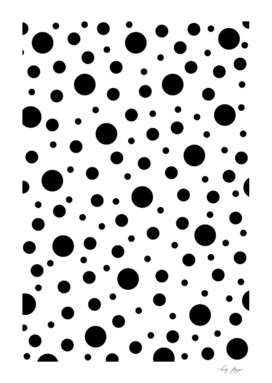 Black on White Polka Dot Pattern