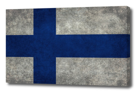 Flag of Finland in vintage retro style
