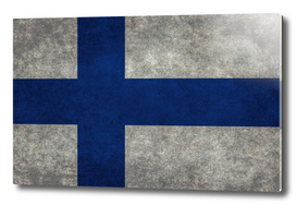 Flag of Finland in vintage retro style