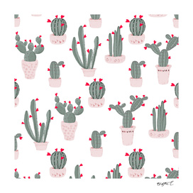 Love in the Desert Cacti Pattern