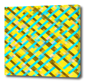 geometric square pixel pattern abstract in yellow blue
