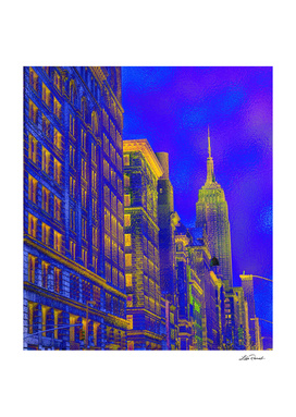 New York in Blue  by Lika Ramati