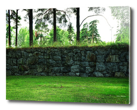 Wall  Skogskyrkogården, The Woodland Cemetery