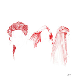 Three Red Girls
