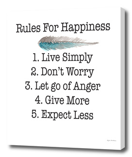 Rules for Happiness