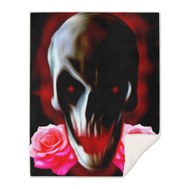 Abstract skull with roses
