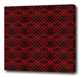 Lace red black seamless pattern