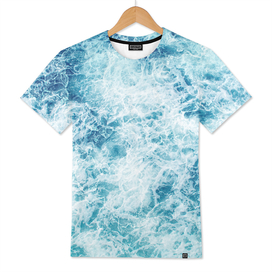 Sea ocean waves blue white