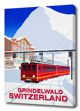 Grindelwald Ski Poster
