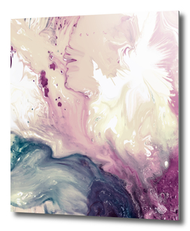 Rose Pink Turquoise Marble Painting