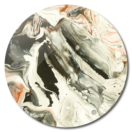 Abstract Red Grey Marble Painting