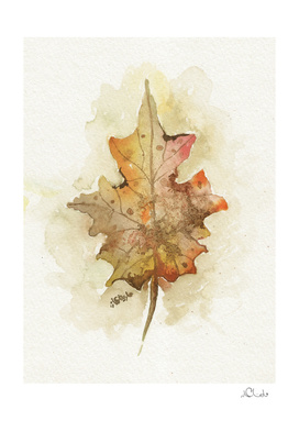 Leaf Watercolor Painting