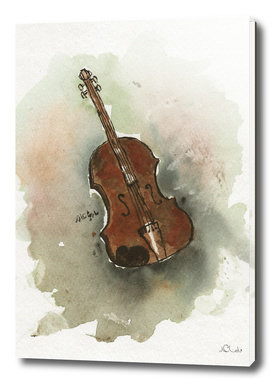 Violin Watercolor Painting