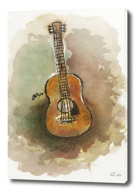 Guitar Watercolor Painting