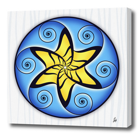 Mandala SPiraled Star