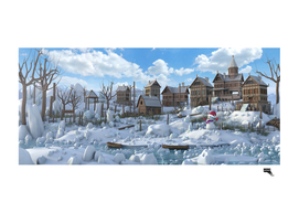 Snow Rustic Town