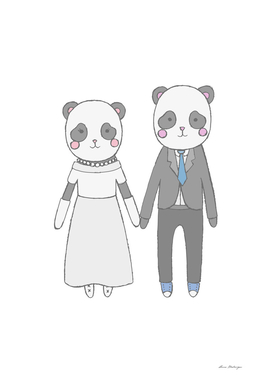 Wedding pandas