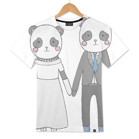 Wedding pandas