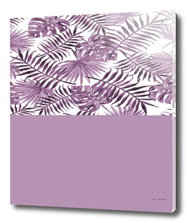 Tropical Leaves In Violet