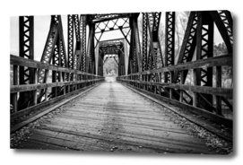 Old Train Bridge Black and White