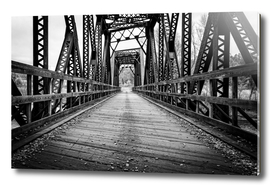 Old Train Bridge Black and White