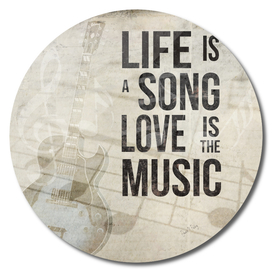 Life is a song Love is the Music