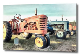 Row of Vintage Tractors Prince Edward Island