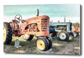 Row of Vintage Tractors Prince Edward Island