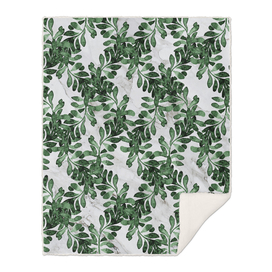 Emerald Green | Leaves on marble