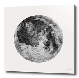 Watercolour Moon (Canvas)